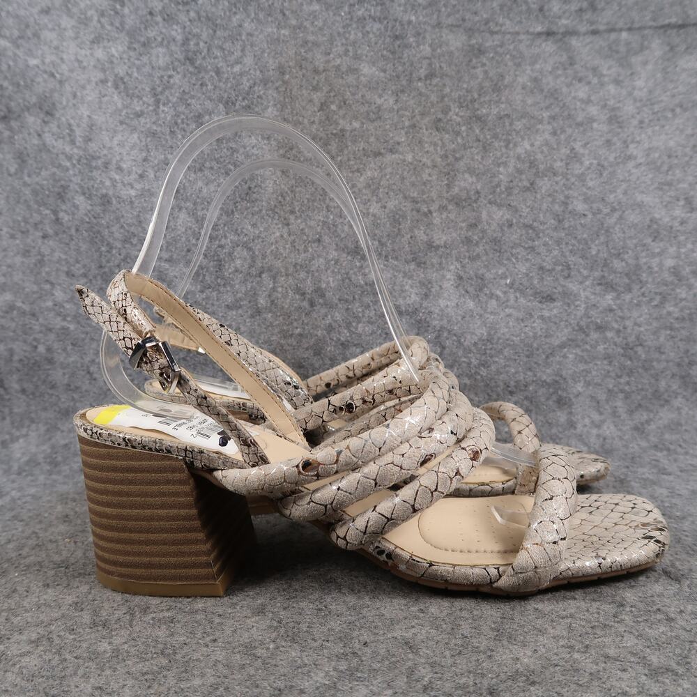 Kenneth Cole Reaction Shoes Womens 6 Fashion Dress Sandals Heels Strappy Taupe